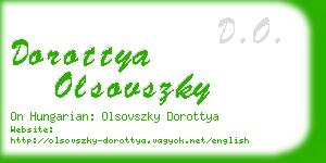 dorottya olsovszky business card